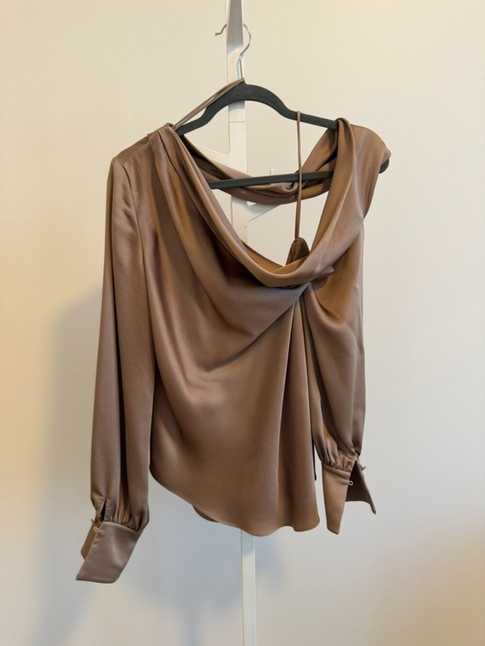 Simkhai Share Alice One Shoulder Top in Chai - Size S